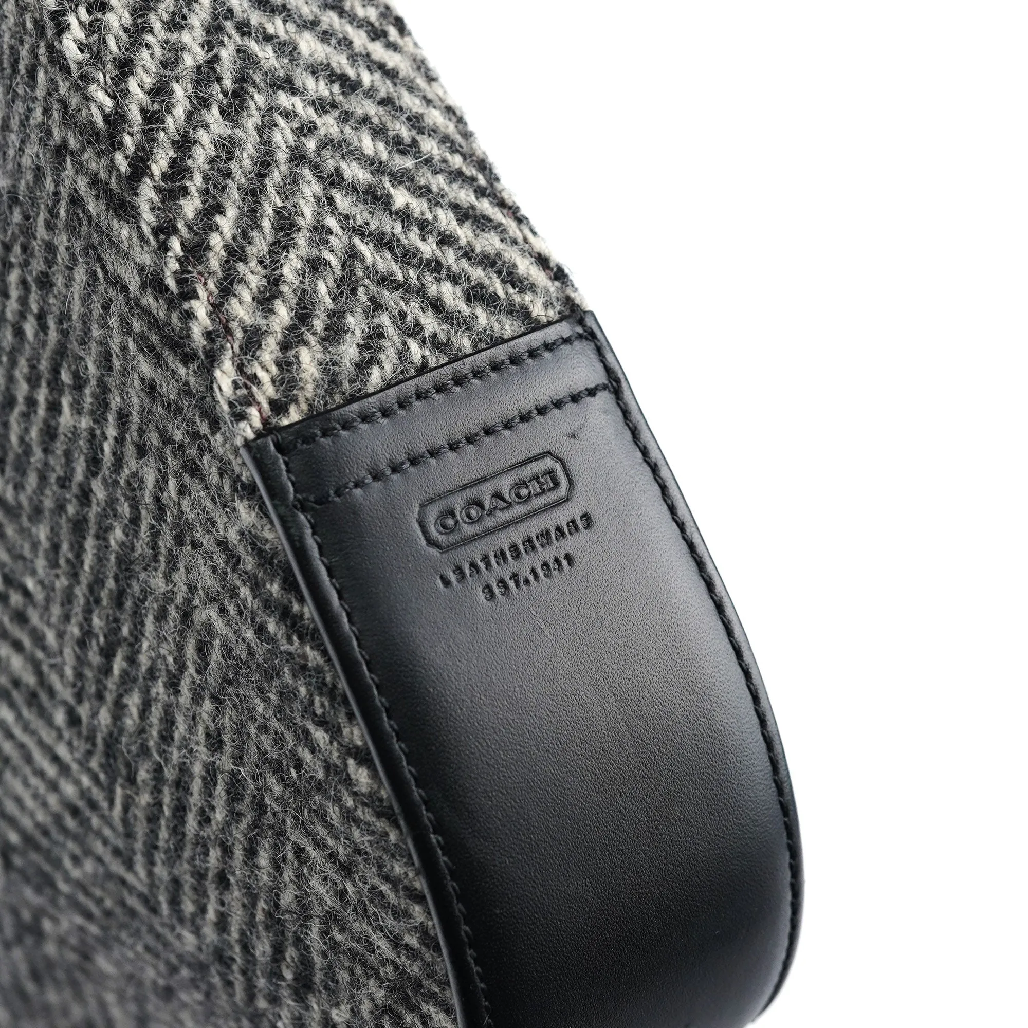 Grey Wool Hobo Shoulder Bag