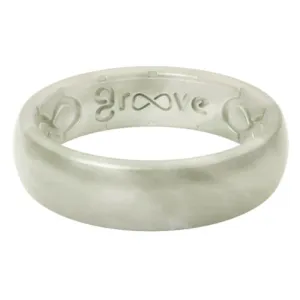 Groove Life Silicone Ring Solid Pearl Thin Ladies Size 8