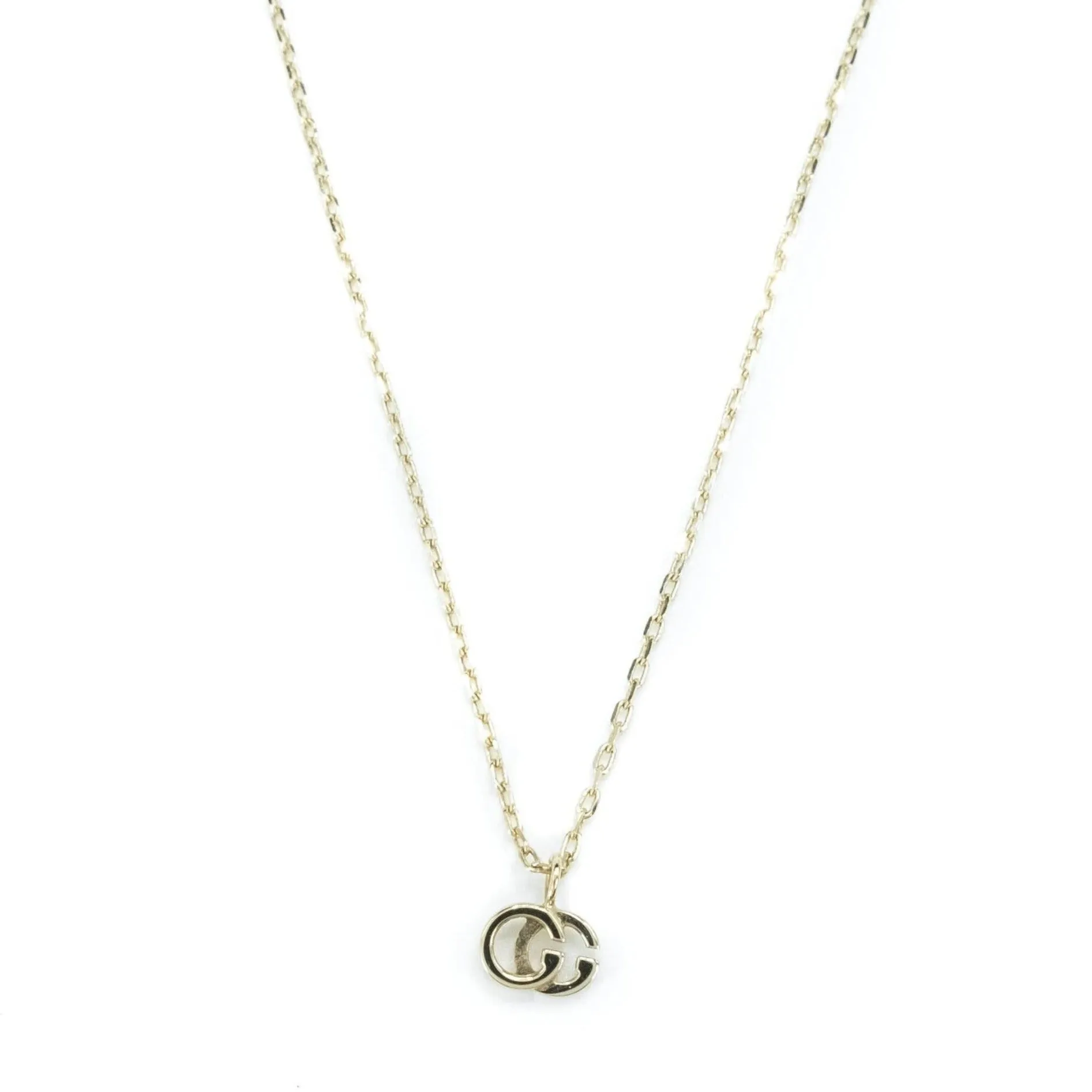 Gucci 18ct Yellow Gold GG Running Pendant with Topaz Necklace - 16"