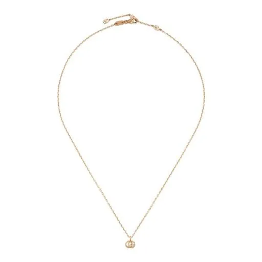 Gucci 18K Rose Gold GG Running Necklace