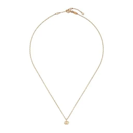 Gucci 18K Rose Gold GG Running Necklace