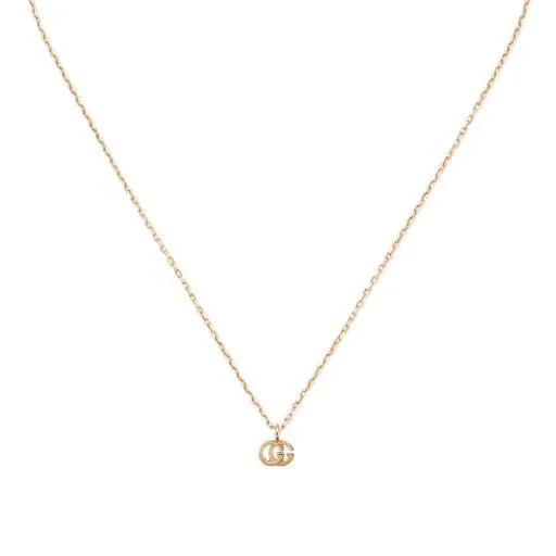 Gucci 18K Rose Gold GG Running Necklace