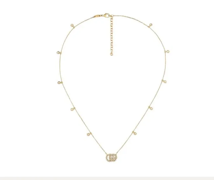 Gucci 18K Yellow Gold Diamond Running G Necklace