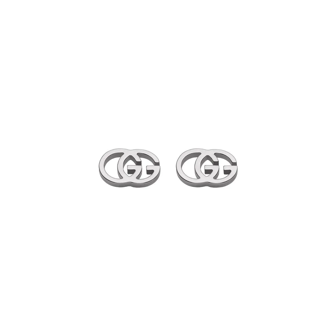 Gucci GG Running 18ct White Gold Stud Earrings YBD094074001