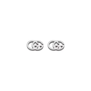 Gucci GG Running 18ct White Gold Stud Earrings YBD094074001