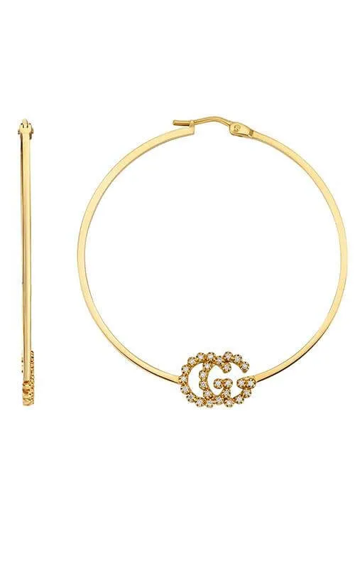 GUCCI GG Running Large Hoop Earrings YBD58199400100U