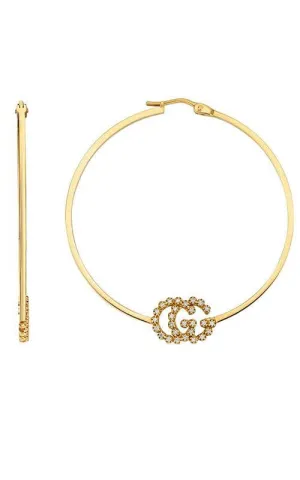 GUCCI GG Running Large Hoop Earrings YBD58199400100U