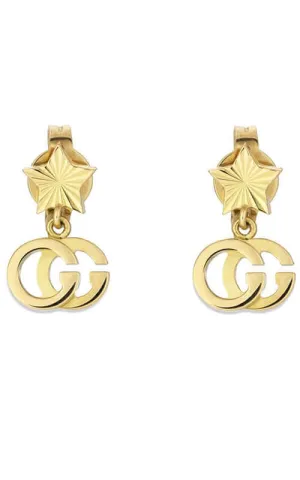 GUCCI GG RUNNING STAR 18k Yellow Gold Earrings YBD648604001