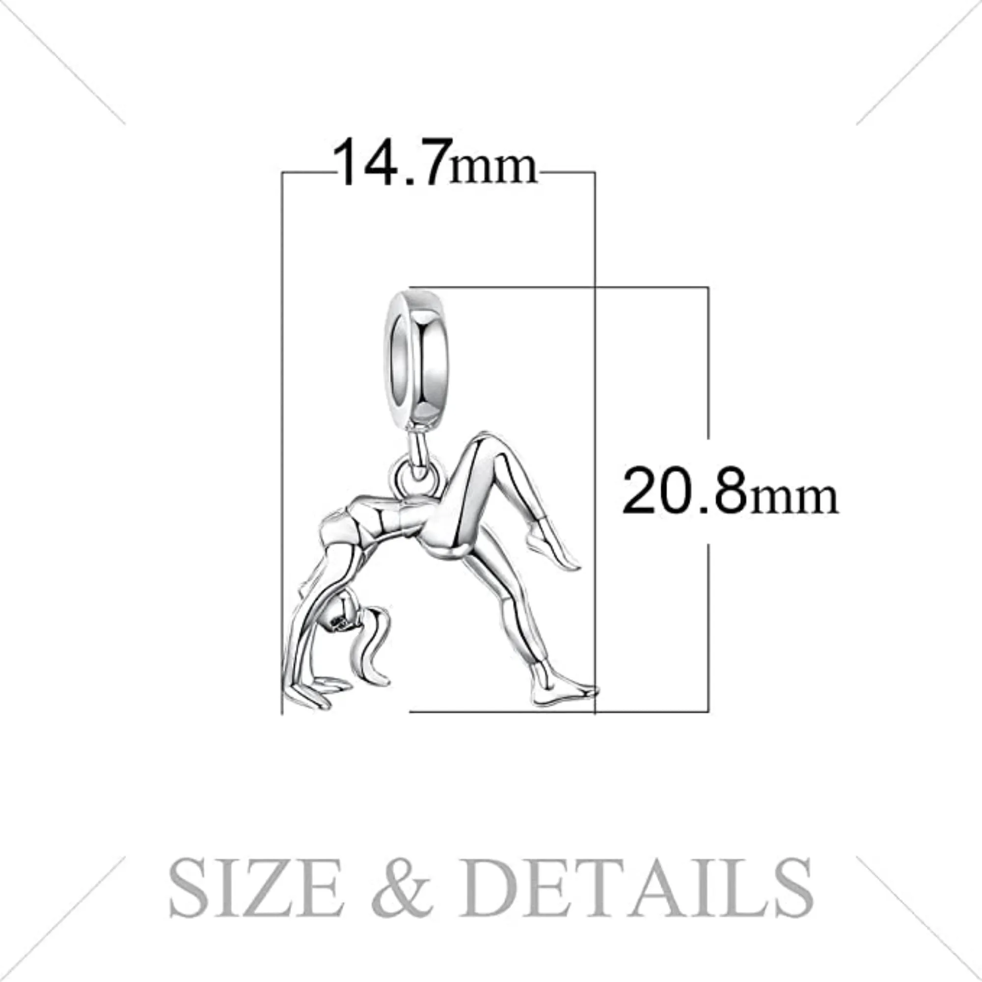Gymnastics Gymnast Yoga Dangle Pendant