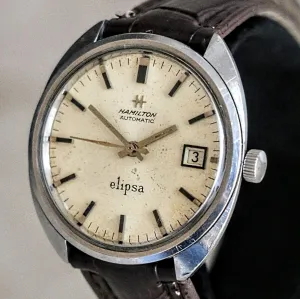 HAMILTON Elipsa Automatic Wristwatch Swiss Cal. 64A (ETA 2452) Vintage Watch