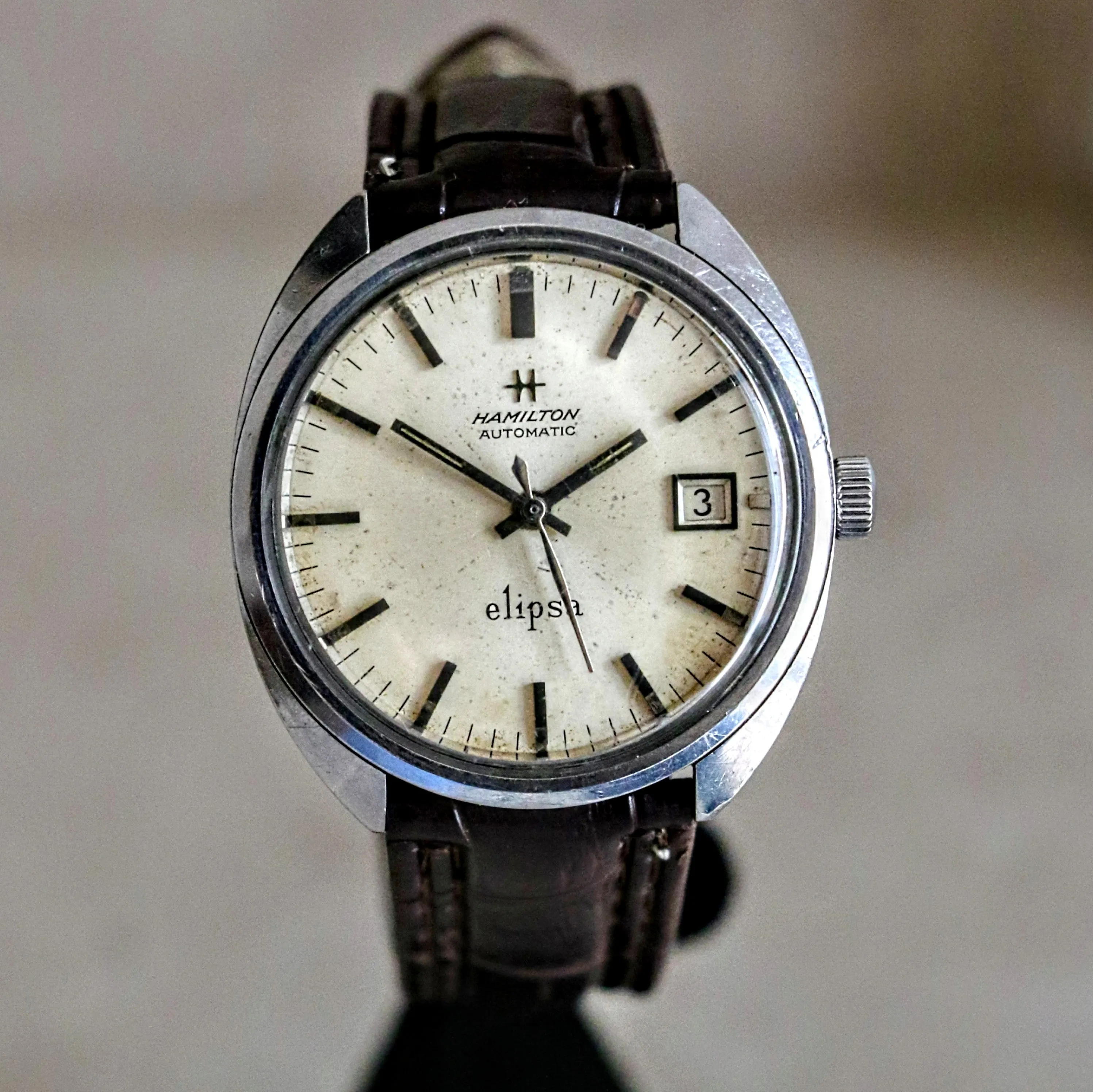 HAMILTON Elipsa Automatic Wristwatch Swiss Cal. 64A (ETA 2452) Vintage Watch