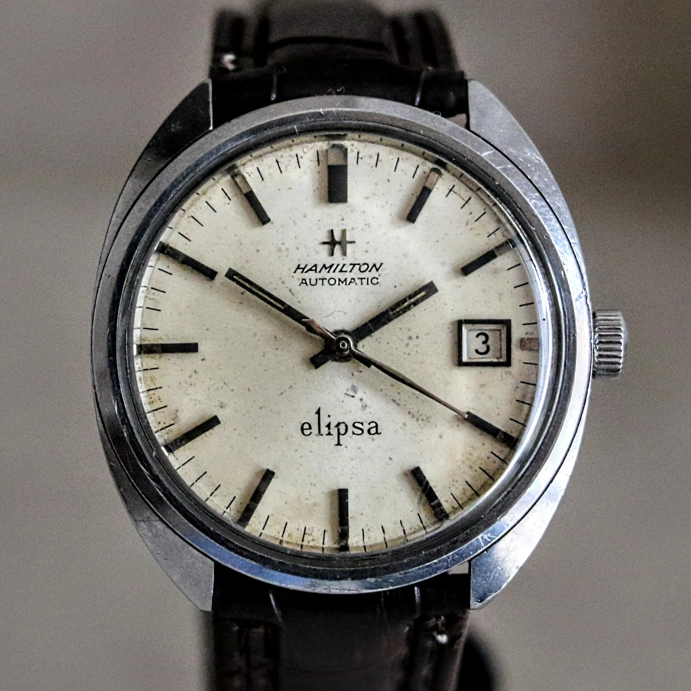HAMILTON Elipsa Automatic Wristwatch Swiss Cal. 64A (ETA 2452) Vintage Watch