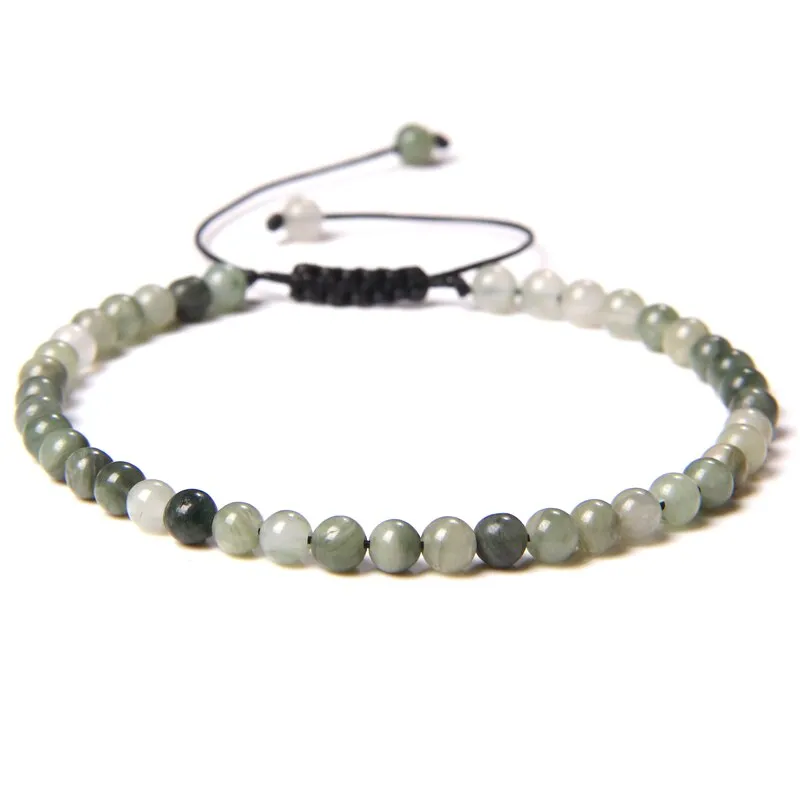 Handmade Natural Agates Jades Quartz Stone Beaded