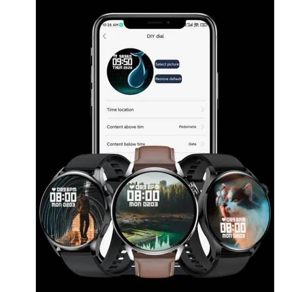 Heart Rate Blood Pressure Sports Monitoring Smart Watch Bluetooth Call NFC Access Control Message Reminder Smart Watch