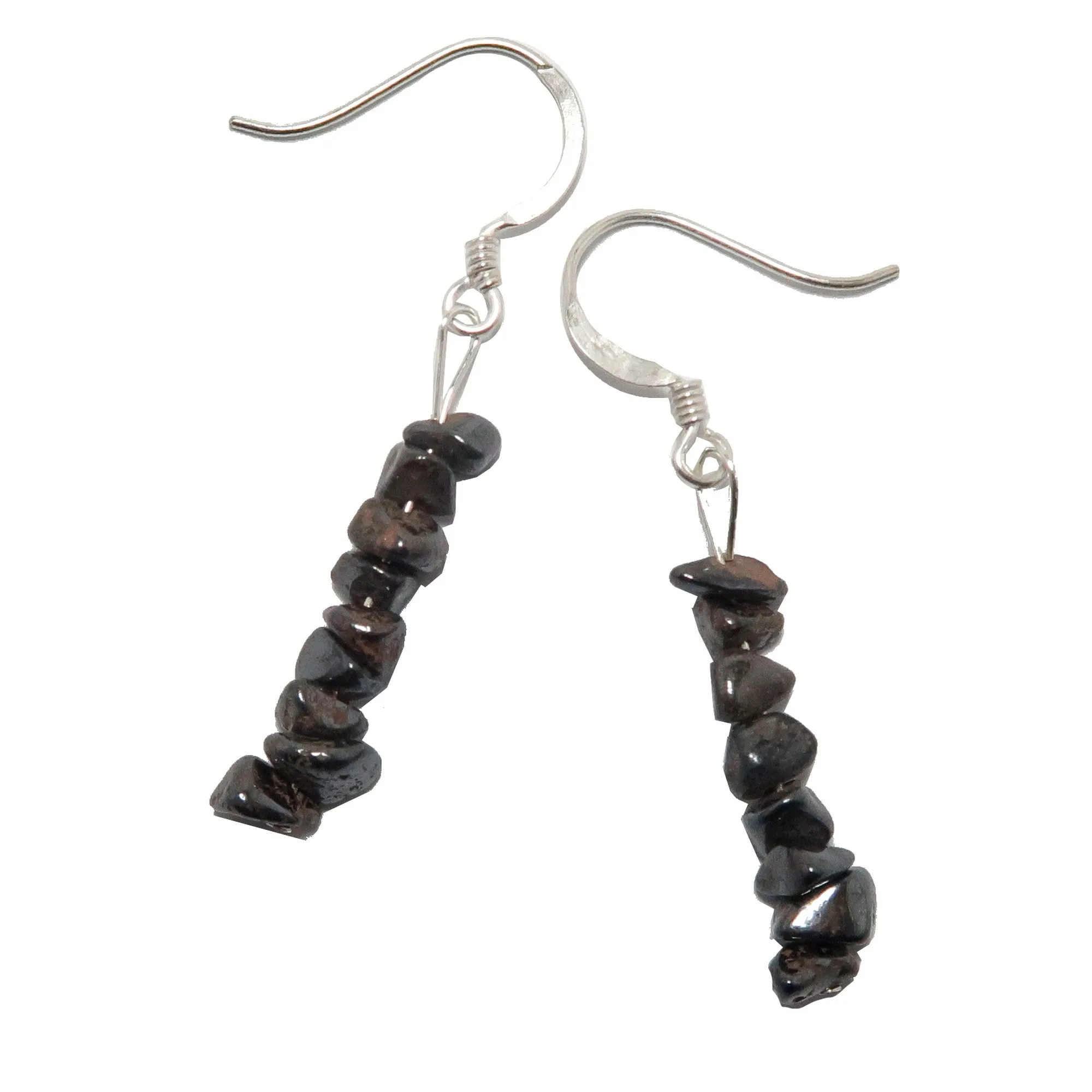 Hematite Earrings Positive Energy Dangle Stones