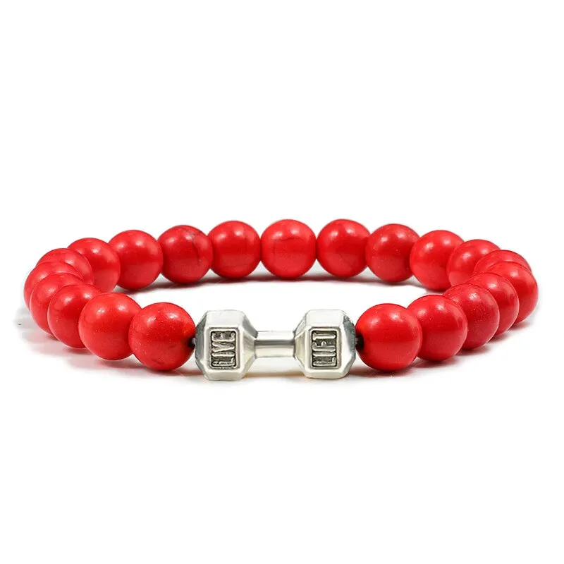 High Quality Men Beaded Bracelet Natural Black Lava