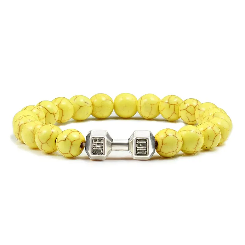 High Quality Men Beaded Bracelet Natural Black Lava