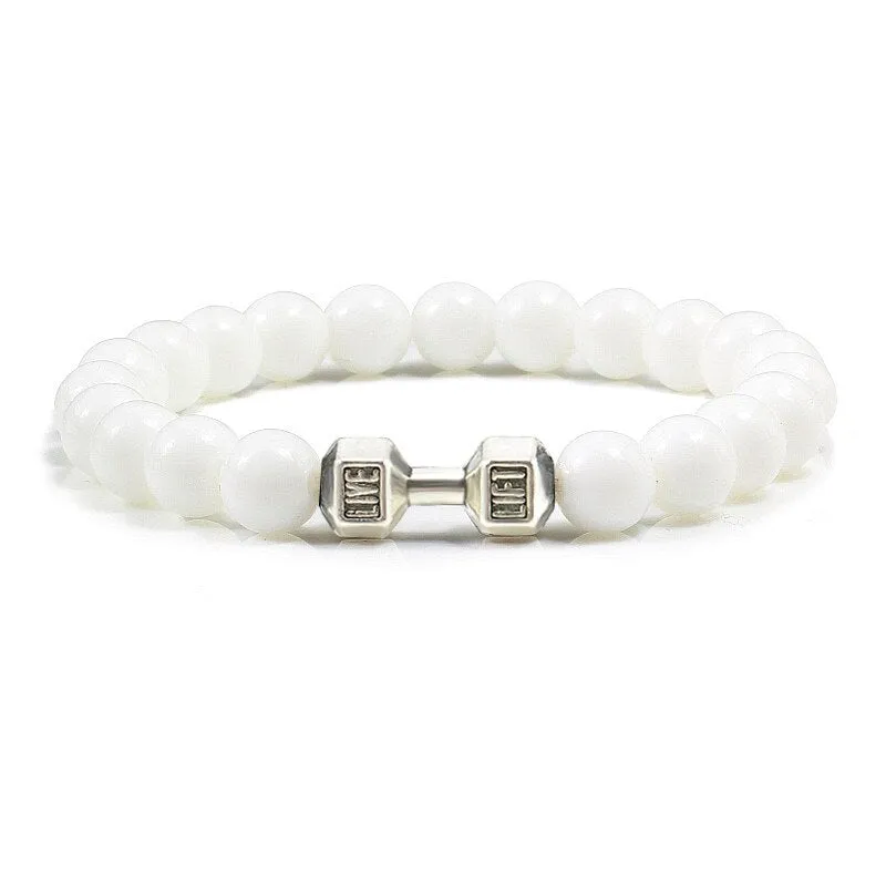 High Quality Men Beaded Bracelet Natural Black Lava