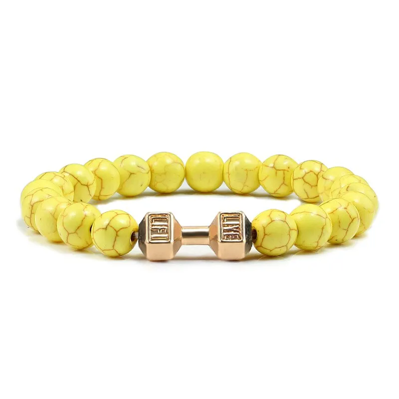 High Quality Men Beaded Bracelet Natural Black Lava