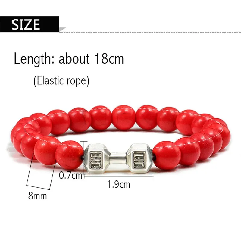 High Quality Men Beaded Bracelet Natural Black Lava