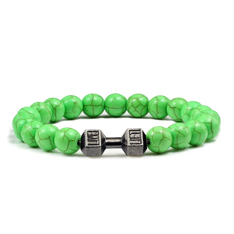 High Quality Men Beaded Bracelet Natural Black Lava