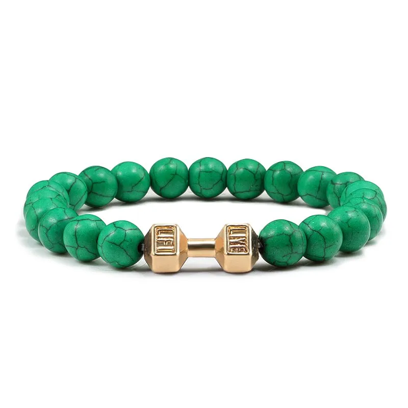 High Quality Men Beaded Bracelet Natural Black Lava