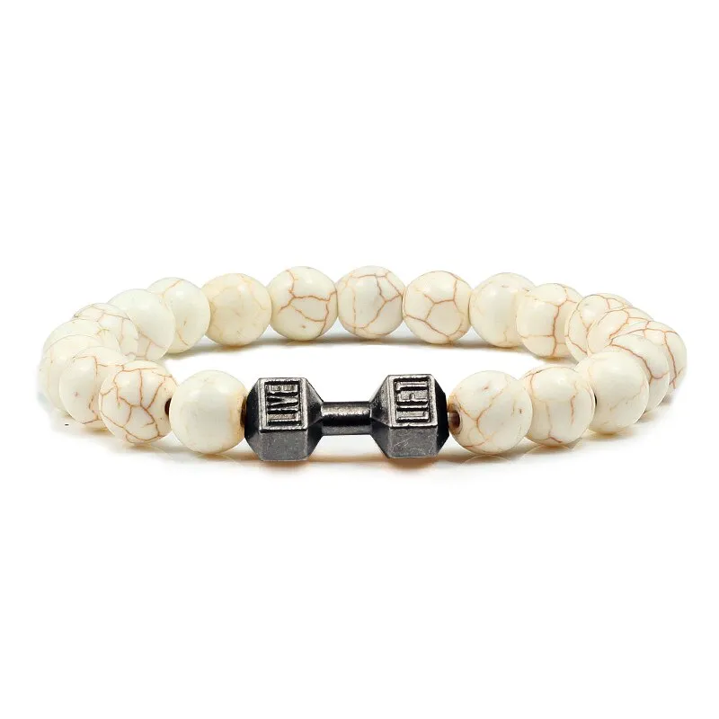 High Quality Men Beaded Bracelet Natural Black Lava