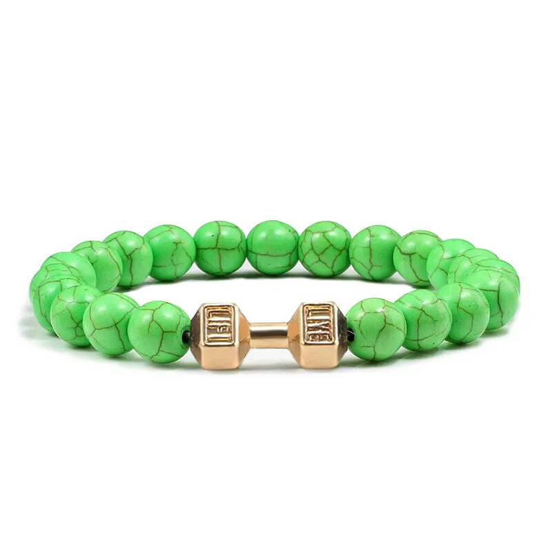 High Quality Men Beaded Bracelet Natural Black Lava