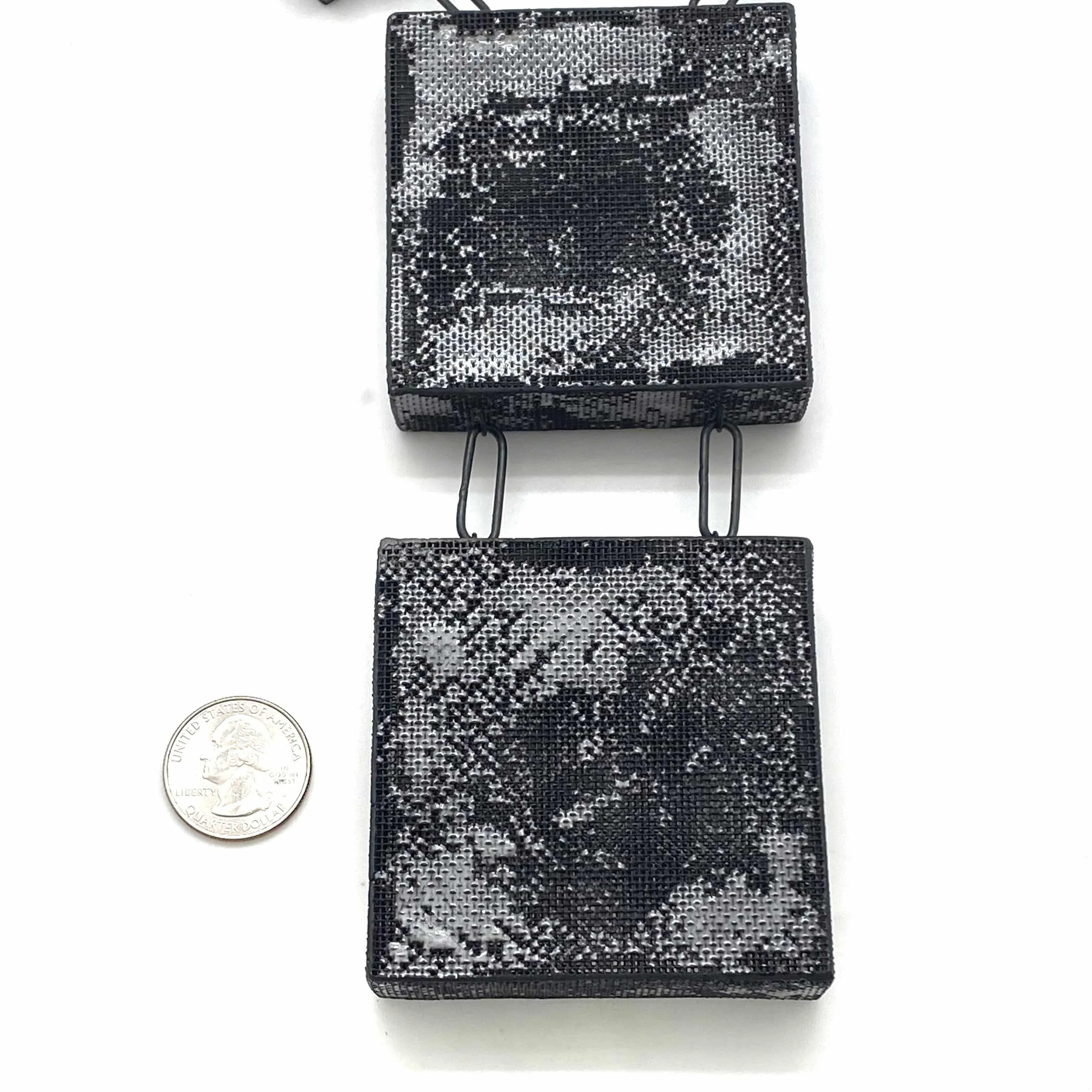 Hollow Steel Mesh Statement Necklace