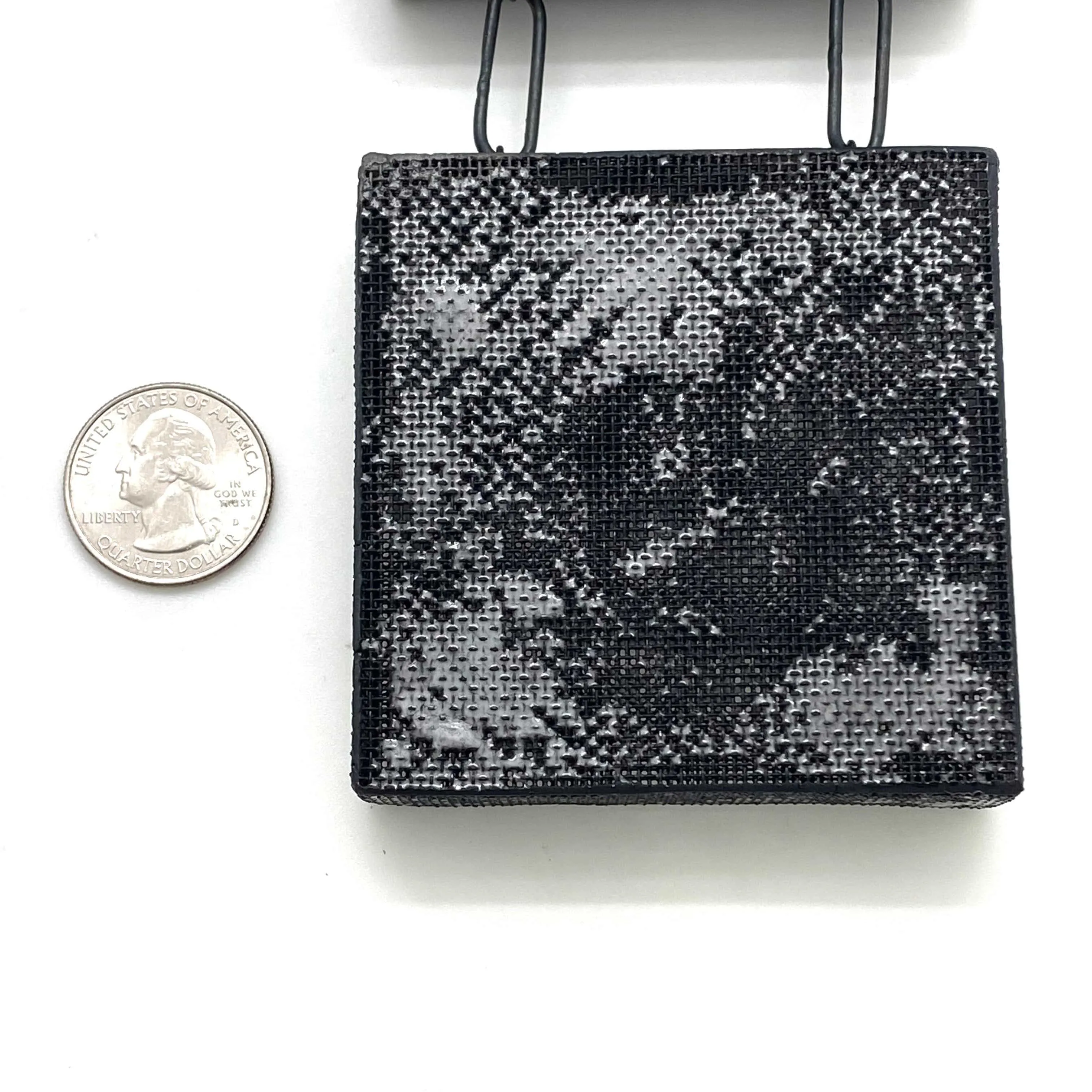 Hollow Steel Mesh Statement Necklace