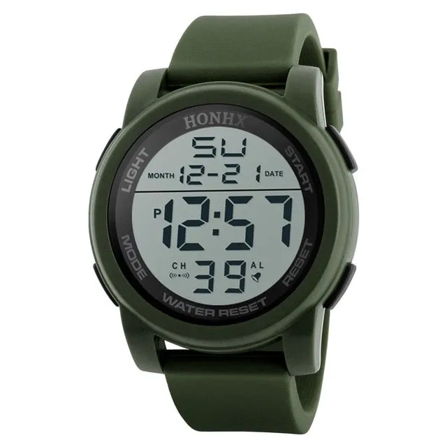 HONHX Men's Watches Analog Digital Military Sport LED Waterproof Wrist Watch Outdoor Electronic Watch relogio masculino