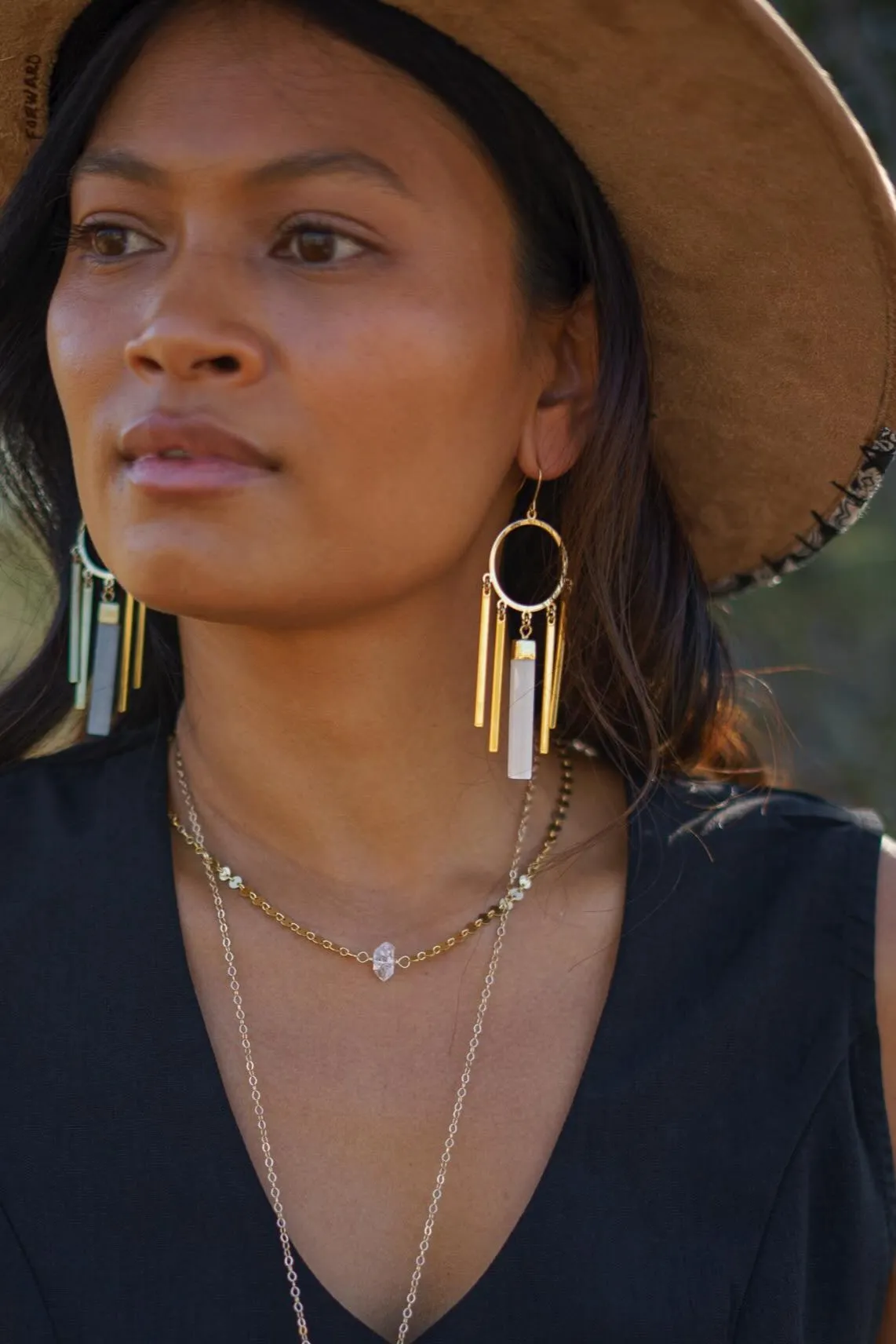 I Am Magnetic Selenite Earrings