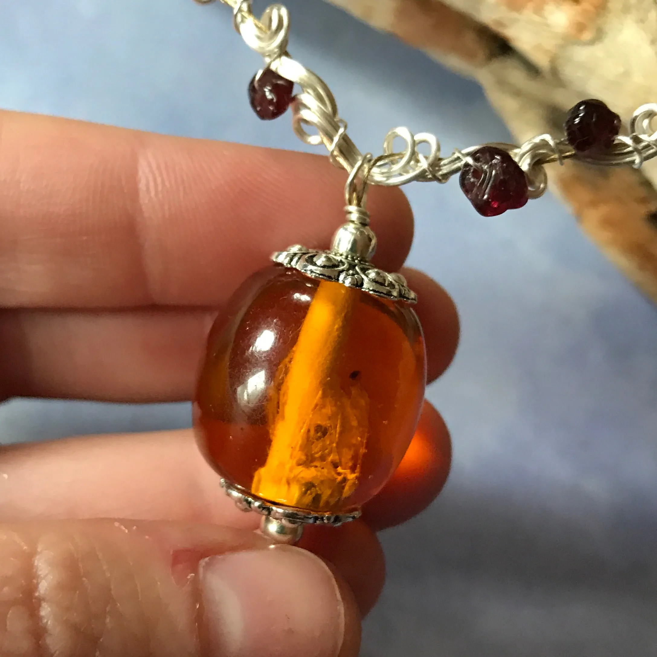 Illumine #1: amber and garnet