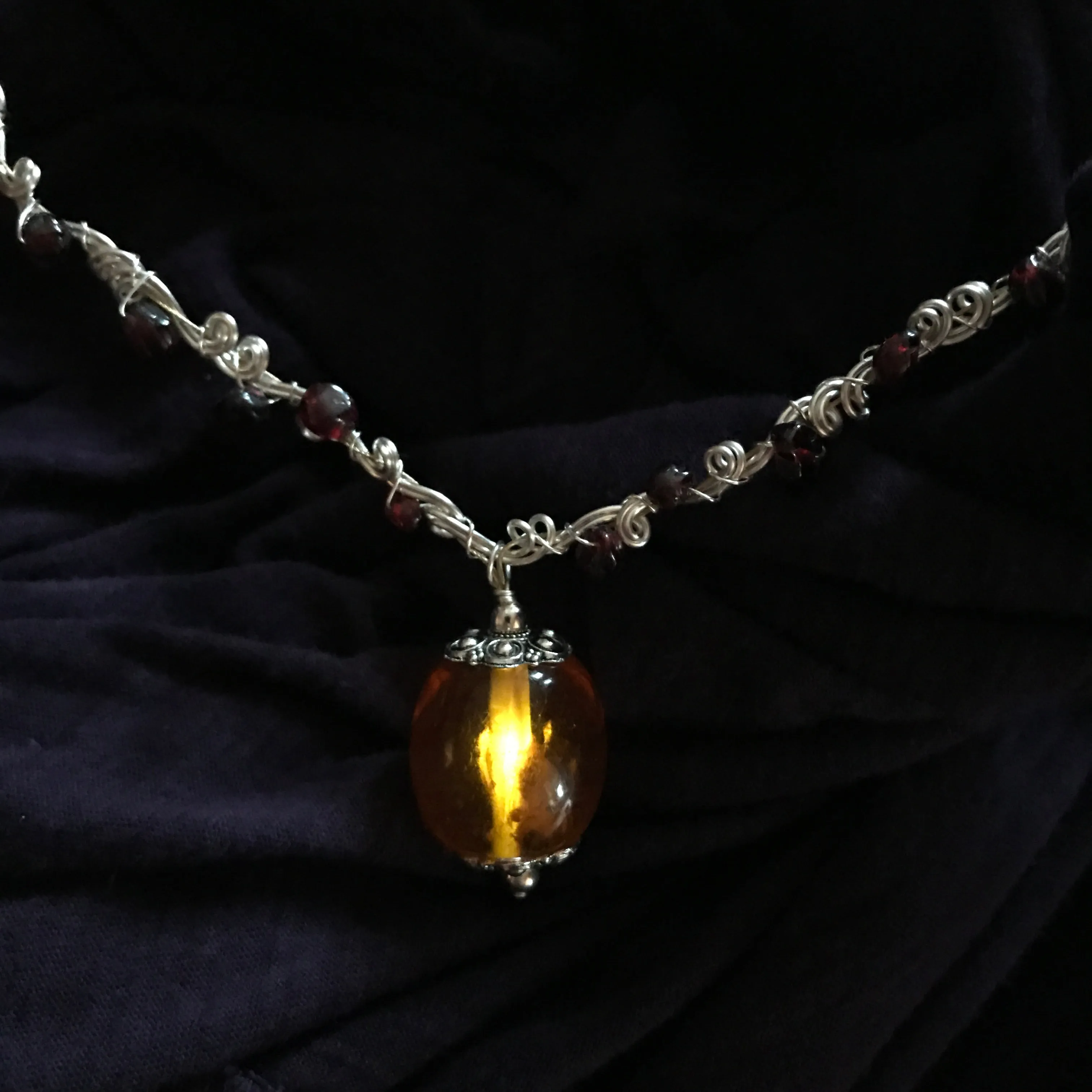 Illumine #1: amber and garnet