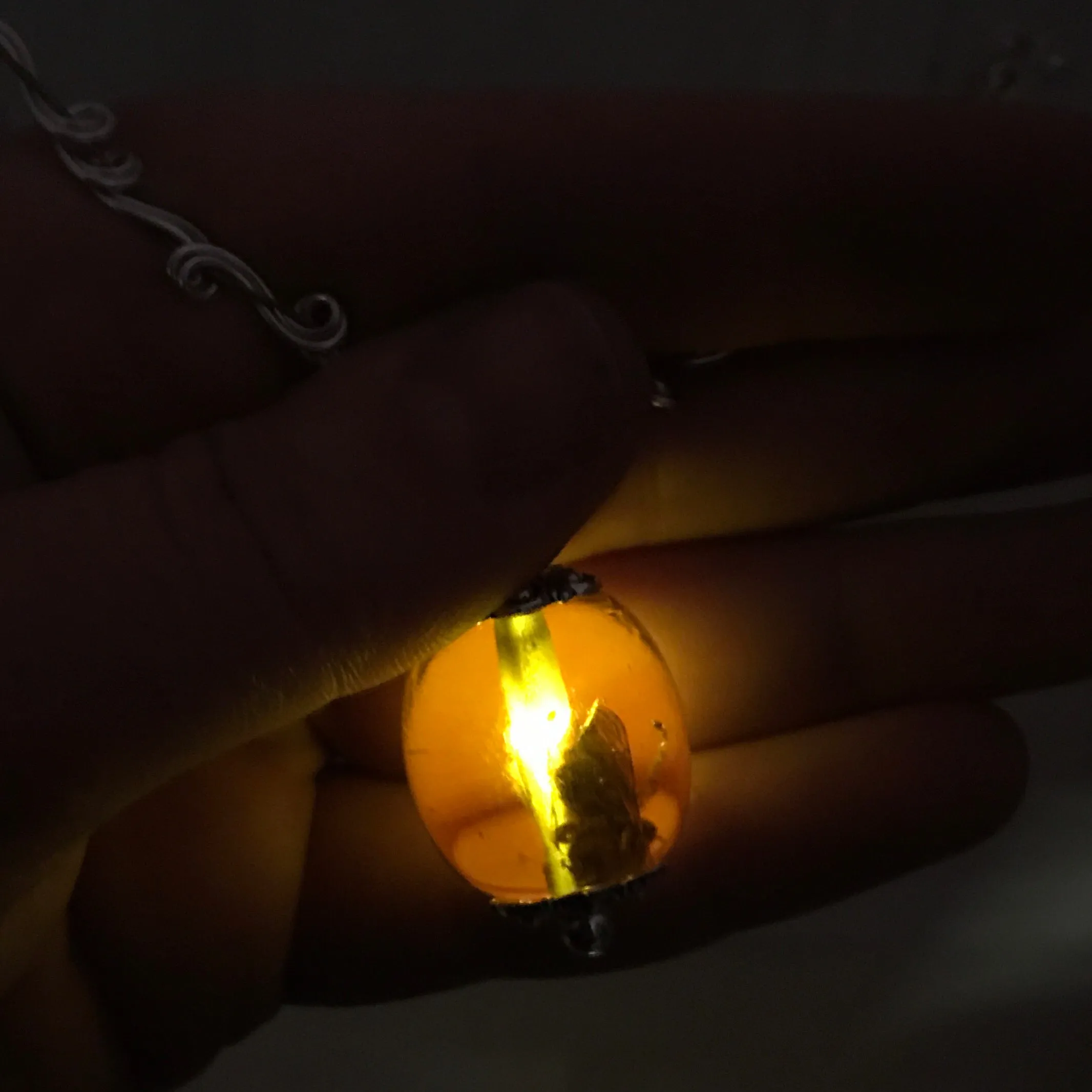 Illumine #1: amber and garnet