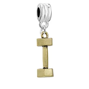 inch Barbellinch  Dumbbell Weight Lifting Fitness Sports Gym European Charm for Bracelets
