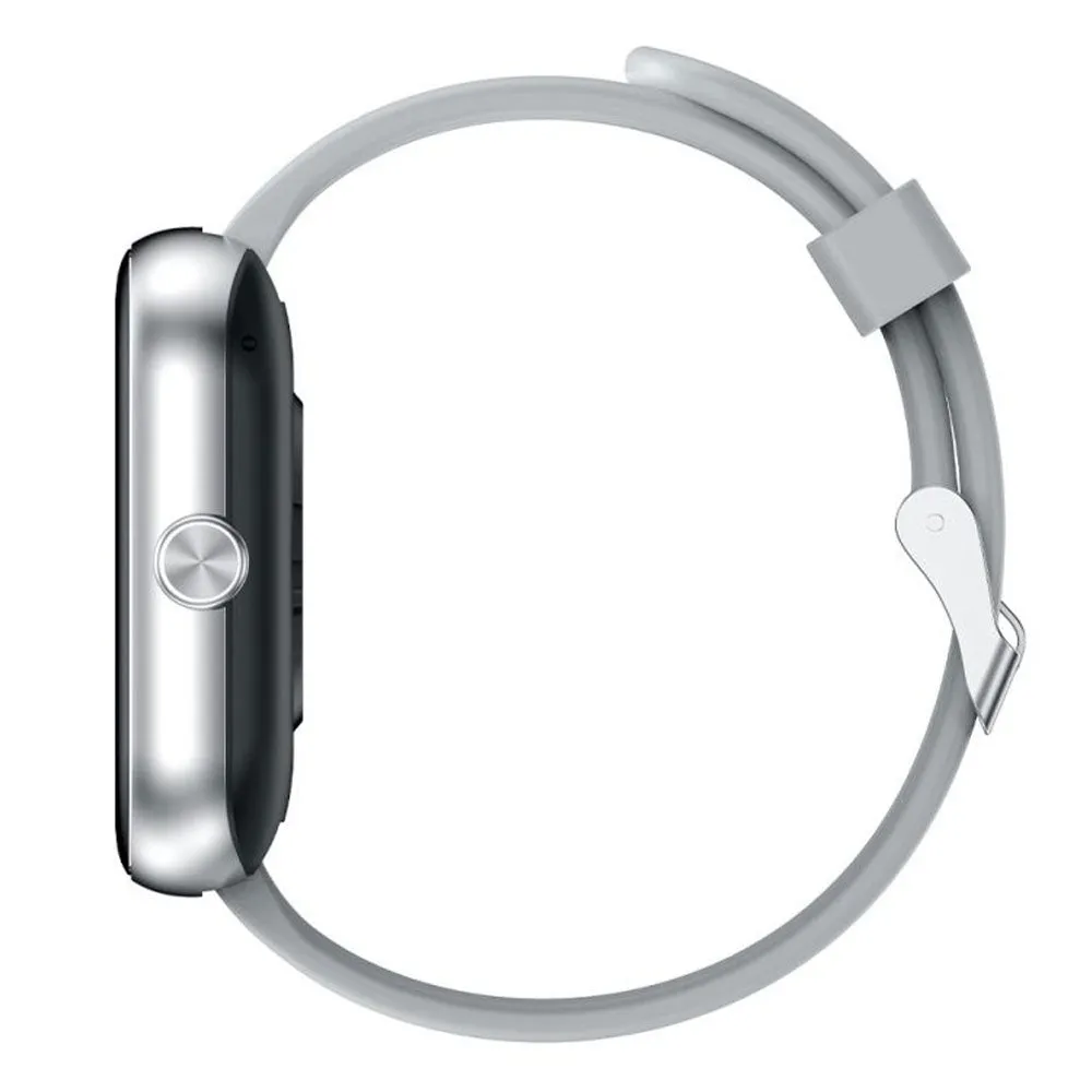Infinix Watch 1 XW1 Smart Watch Silver Aluminum Case With White Silicone Strap