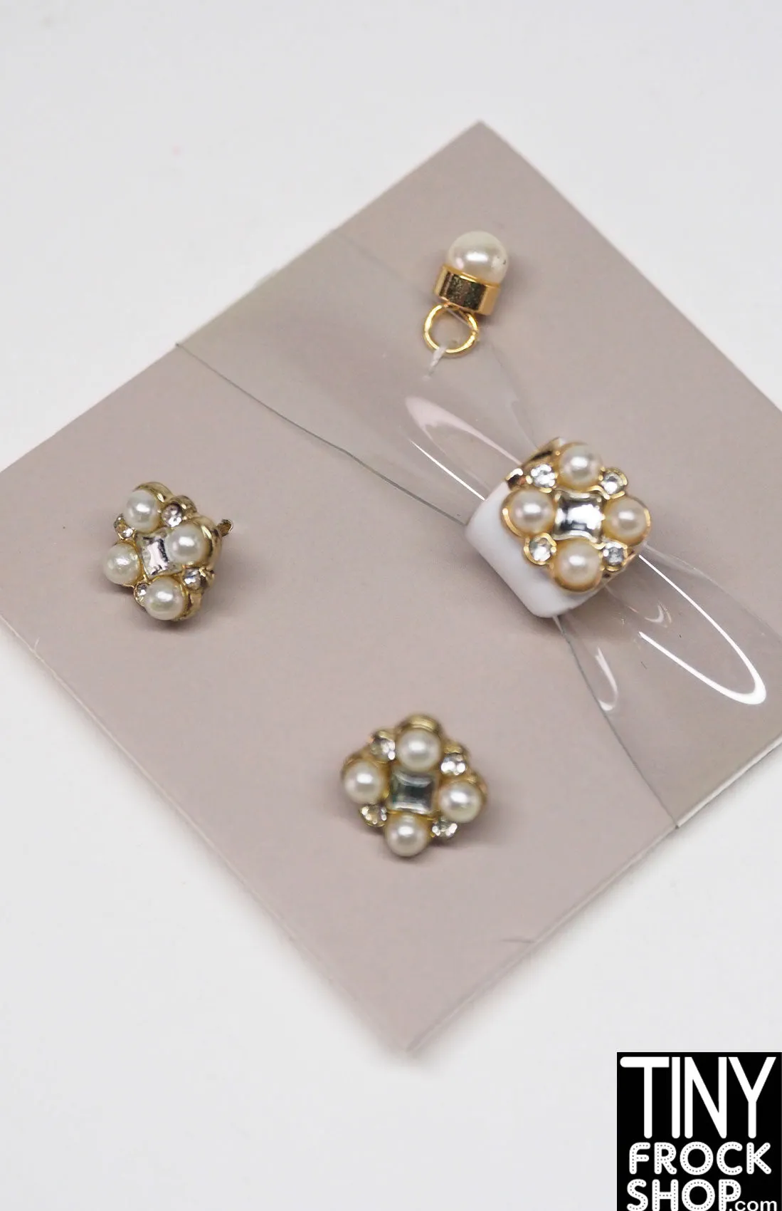 Integrity Cinematic Time and Again Adele Gold and Pearl Jewelry Set