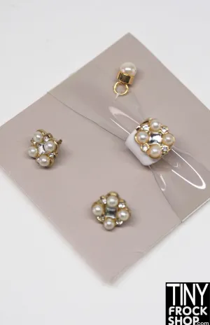 Integrity Cinematic Time and Again Adele Gold and Pearl Jewelry Set