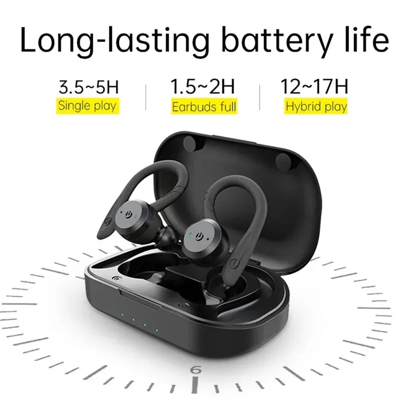 IPX7 20 Hours Play Time Swimming Waterproof  Hooks Stereo Earbuds