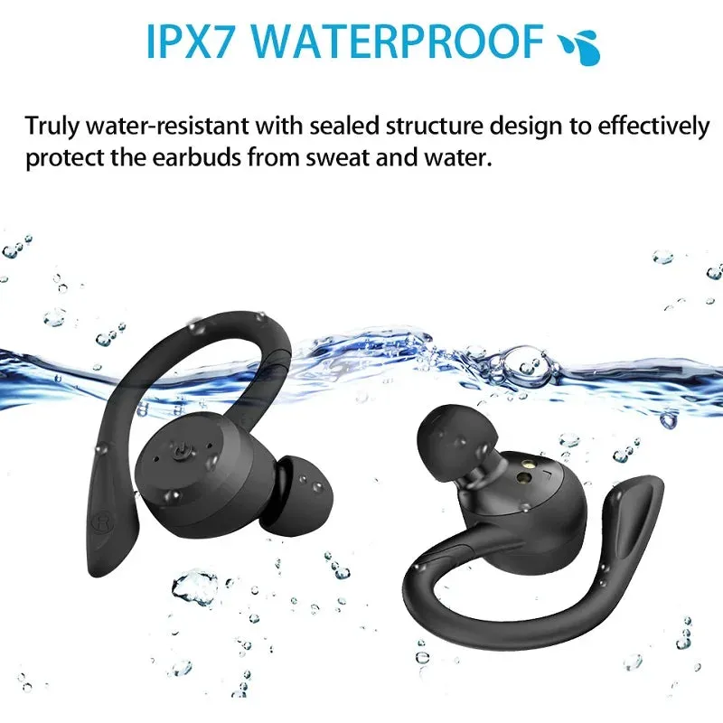 IPX7 20 Hours Play Time Swimming Waterproof  Hooks Stereo Earbuds