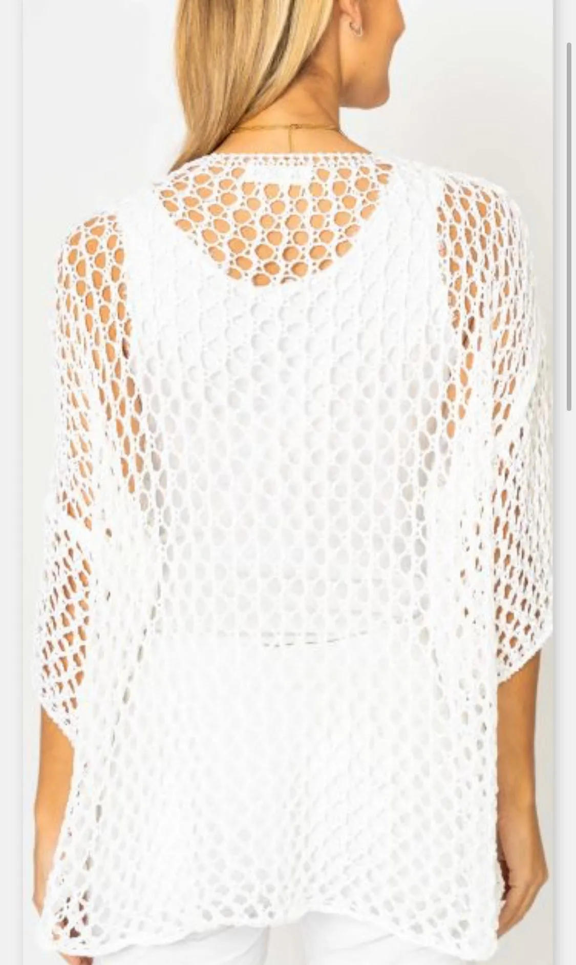 Italian Hand-Crocheted Star Mesh Top