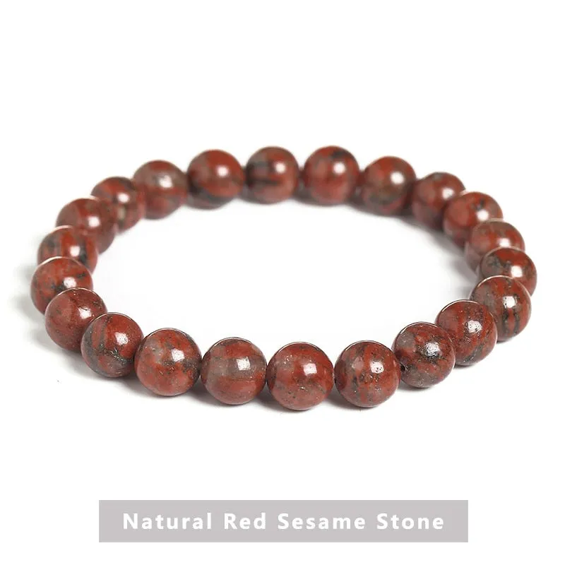 JD Natural Pyrite Bead Bracelets Women Men Vintage
