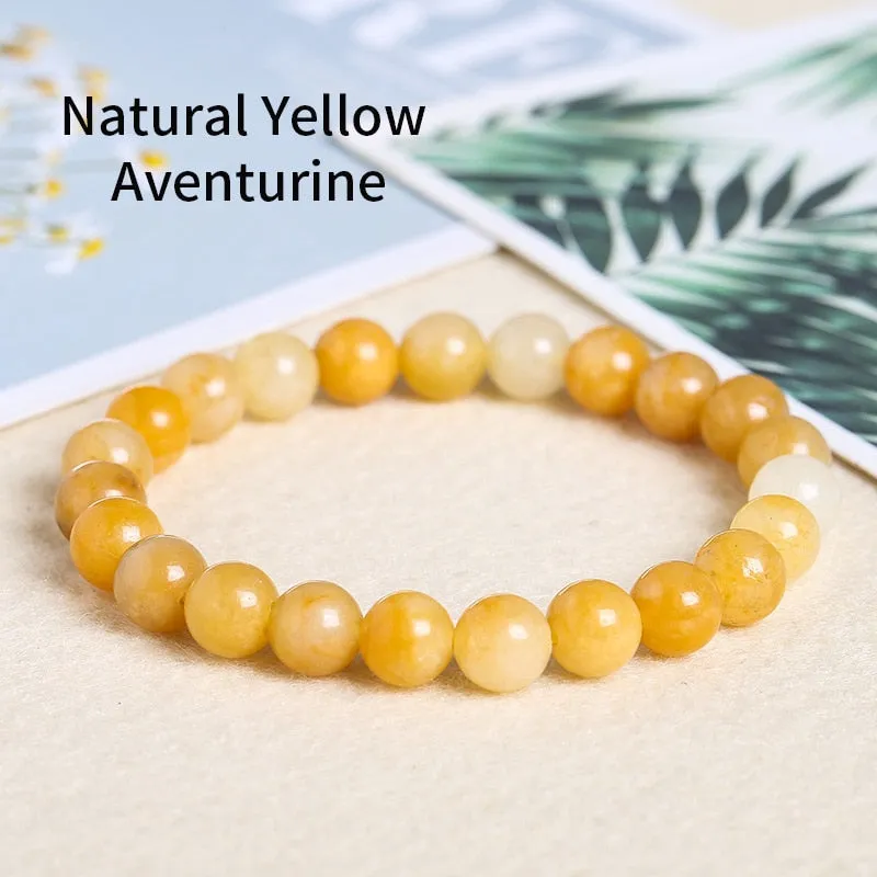 JD  Yellow/Pink/Red Green Aventurine Women Bracelets