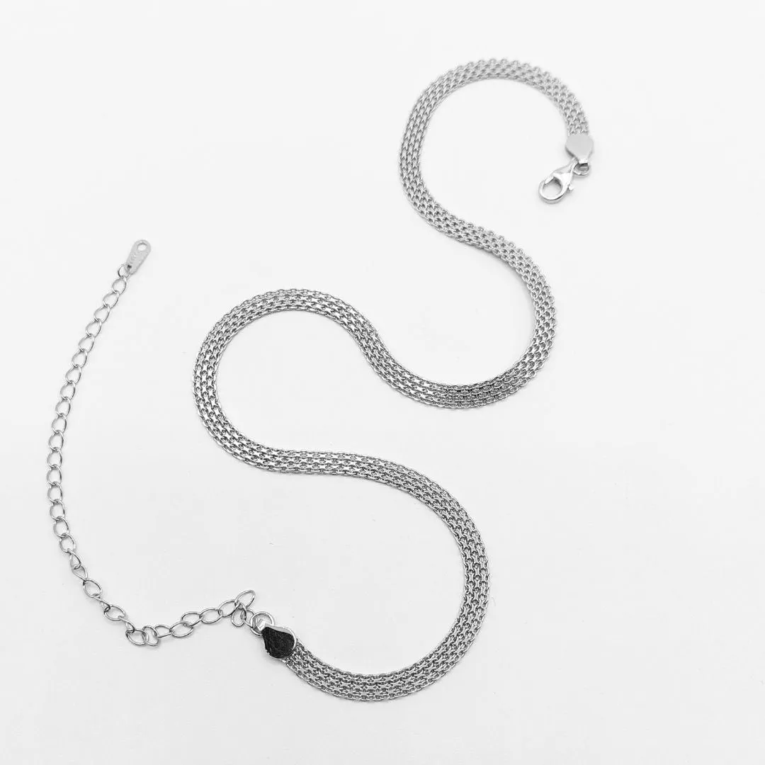 JWL Silver Mesh Choker - Sterling Silver