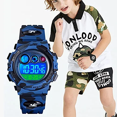 Kids Digital Sport Watches for Boys Girls Outdoor Waterproof