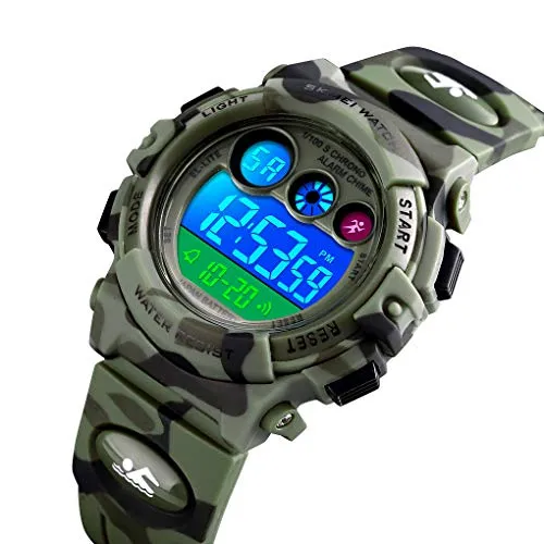 Kids Digital Sport Watches for Boys Girls Outdoor Waterproof