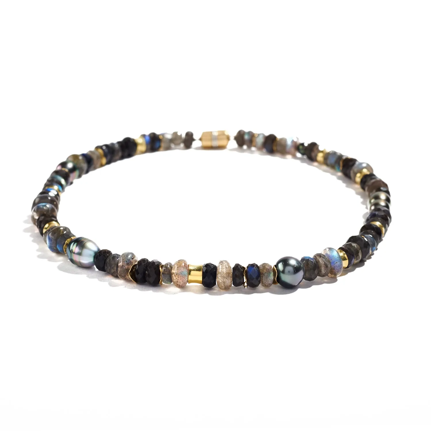 Labradorite and Tahitian Pearl Necklace
