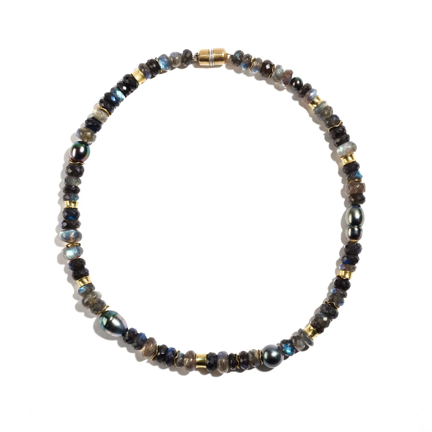 Labradorite and Tahitian Pearl Necklace