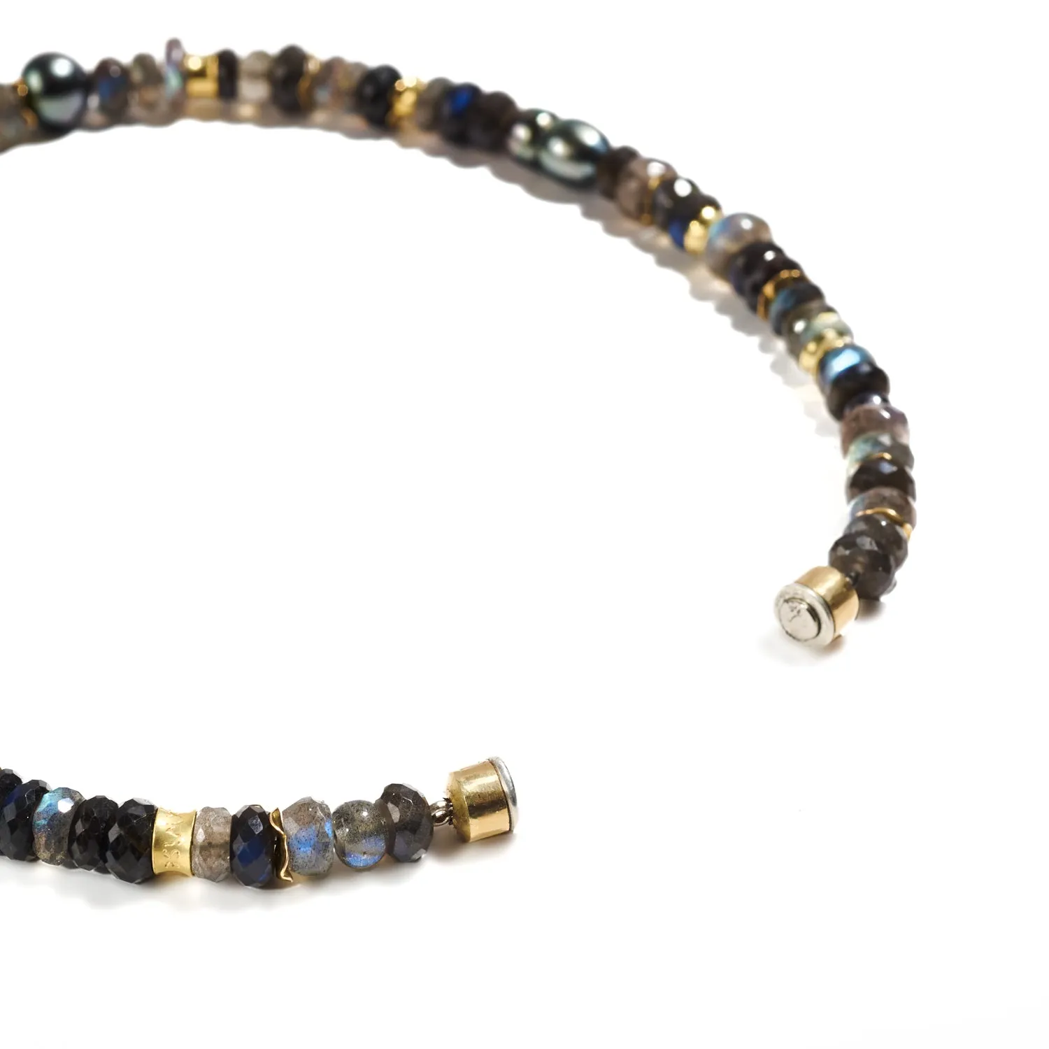 Labradorite and Tahitian Pearl Necklace